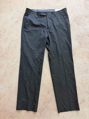 Van Heusen Men's Dark Gray Dress Pants - Flat Front